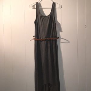 BRAND NEW Grey high-low dress with belt